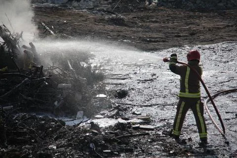 Fire and firefighting Stock Photos