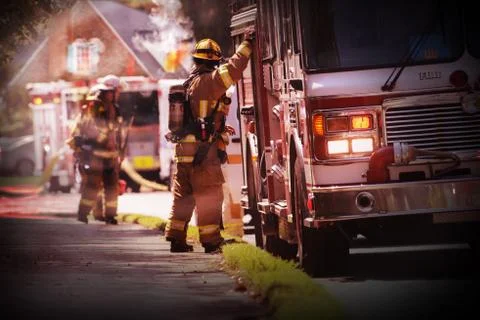 Fire and Firemen Stock Photos