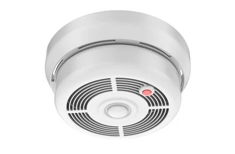 Fire and flame detector, 3D rendering Illustrazione stock