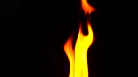 Fire and flame. Fire on a black background. Stock Footage 106521796