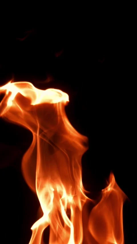 Fire and flames on a black background. Filmed on a high-speed camera at 1000 fps Stock Footage 335372019