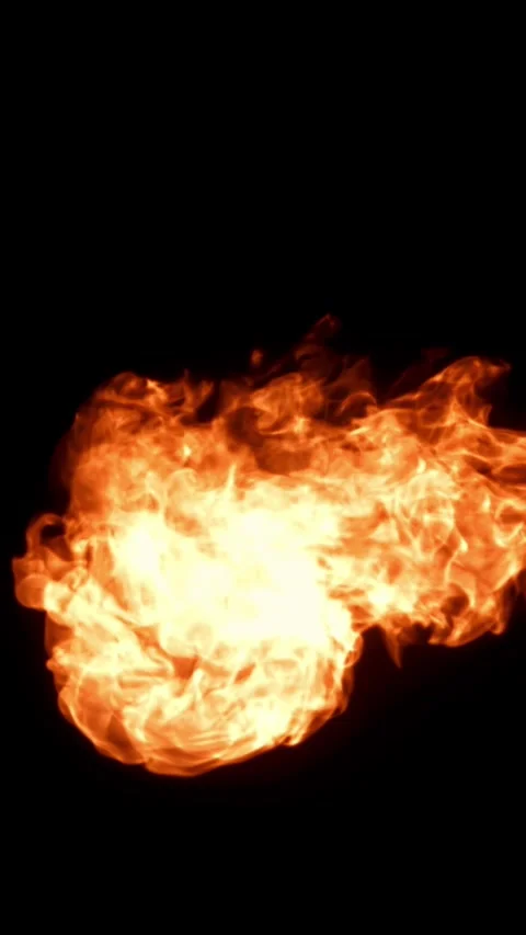 Fire and flames on a black background. Filmed on a high-speed camera at 1000 fps Stock Footage 335384883