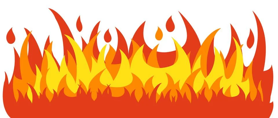 Fire and flames colorfully vector image Stock Illustration