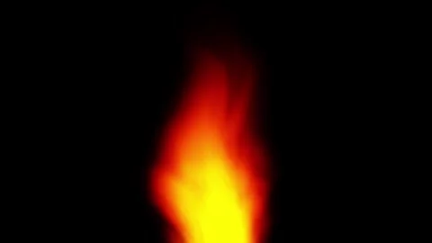 Fire and flames. Element animation seamless loop on black background. Stock Footage 261937890
