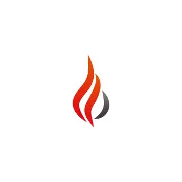 Fire and flames logo icon design template Stock Illustration