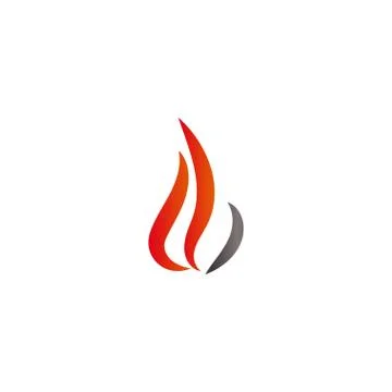 Fire and flames logo icon design template Stock Illustration
