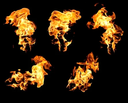 Fire and flames Stock Photos