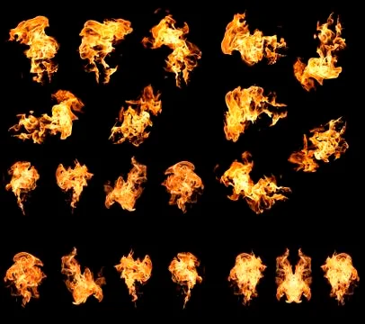 Fire and flames Stock Photos