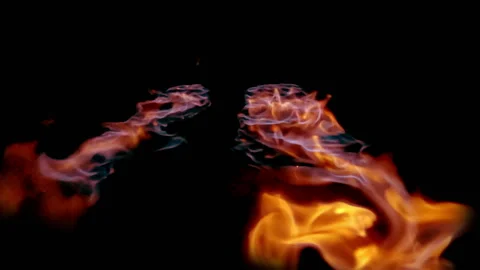 Fire And Flames in super Slow Motion Stock Footage 104807760