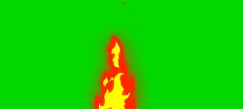 Fire and green screen animation Stock Footage 242820376