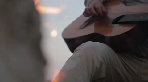 Fire and guitar another Stock Footage 48813047