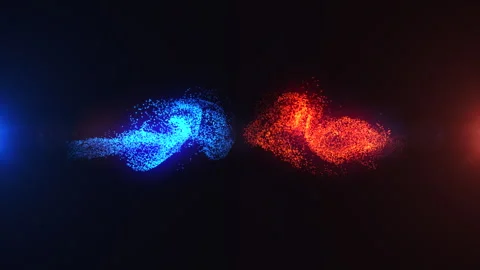 Fire and ice background. Abstract fluid motion of fire and ice particles Stock-Footage 275270971