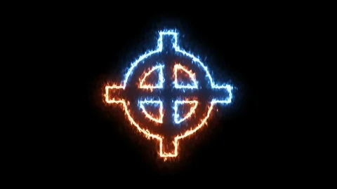 Fire and ice celtic cross Stock Footage 104169962