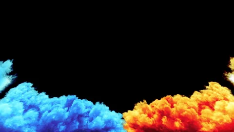 Fire and Ice Concept Design. 3d illustration, A dynamic visualize 4K video Stock Footage 335618063