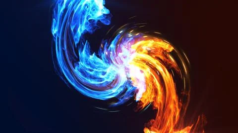 Fire and Ice concept design 1 Foto stock