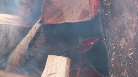 Fire and smog Stock Footage 48026992