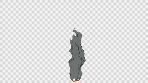 Fire And Smoke 2D Animation with Alpha Channel version 02 Vidéo 219107568