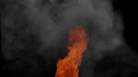 Fire and Smoke 3D Video stock 232195598