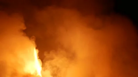Fire and smoke background 4k Stock Footage 155359065