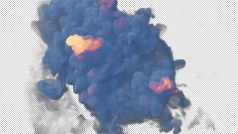 Fire and Smoke boiling, seamless loop, Alpha Channel Stock Footage
