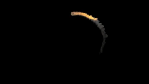 Fire and Smoke-Circle Stock Footage 100533162