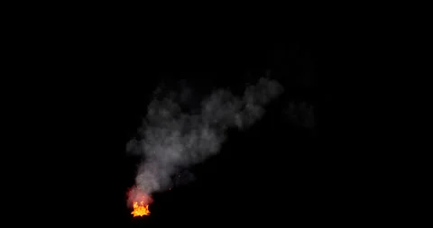 Fire and smoke effect on black background Stock Footage 321647469