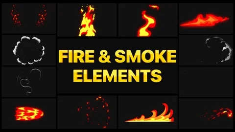 Fire And Smoke Elements | After Effects After Effects stock