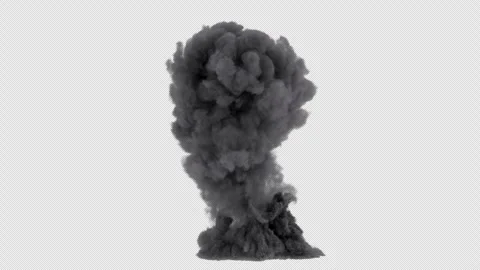 Fire and Smoke Explosion Alpha Pack Stock Footage 311572965