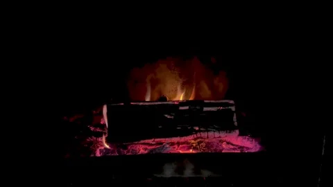 Fire and smoke in the fireplace Stock Footage 300696115