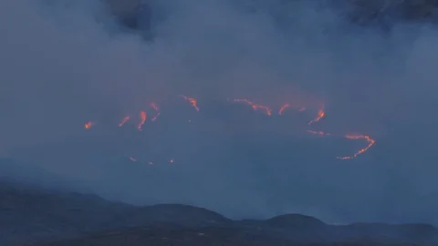 Fire and smoke Stock Footage 108646891