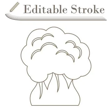 Fire And Smoke Icon Stock Illustration