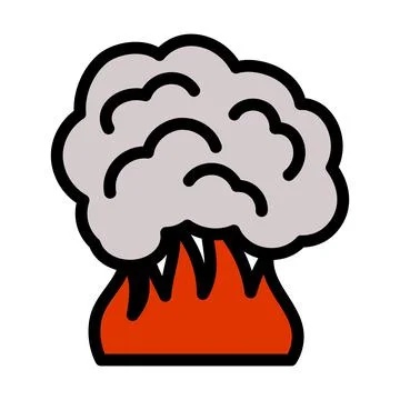 Fire And Smoke Icon Stock Illustration