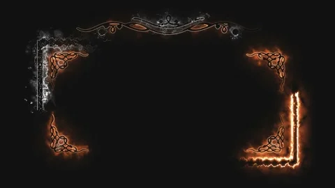 Fire and smoke light effect frame. Stock Footage 227894843