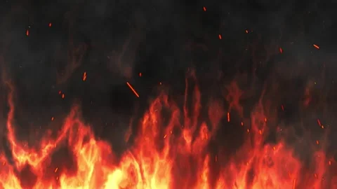 Fire and Smoke with Particles Stock-Footage 316285975