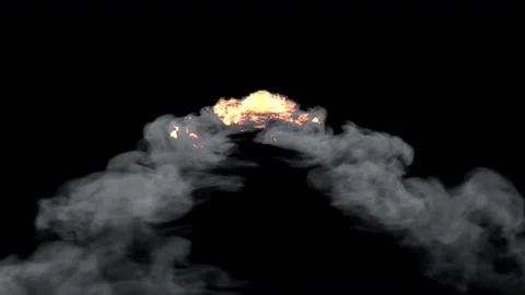 Fire And Smoke Path Stock Footage 205083288