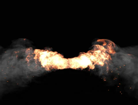 Fire And Smoke Path Stock Footage 207471649