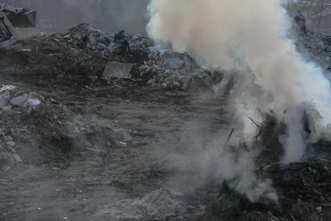 Fire and smoke Stock Photos