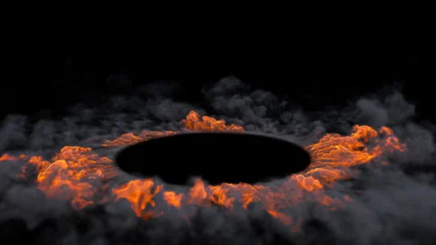 Fire and smoke shockwave effect animation Stock Footage 261799877