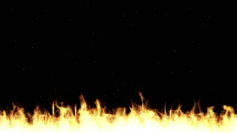 Fire and spark design with black background. Video stock 208346475