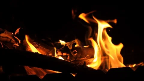 Fire and sparks in the dark Stock Footage 118229017