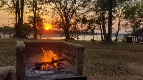 Fire and sun Stock Photos