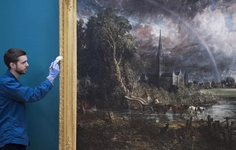 Fire and Water a display of Constable and Turner at Tate Britain, London, United Stock Photos