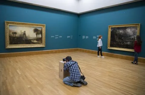 Fire and Water a display of Constable and Turner at Tate Britain, London, United Stock Photos