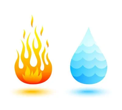 Fire and water Иллюстрация