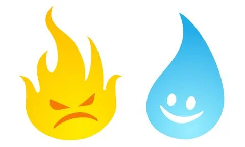 Fire and water. Stock Illustration