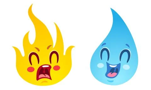 Fire and water. Stock Illustration