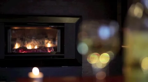 Fire and Wine Loop HD Video stock 3677407