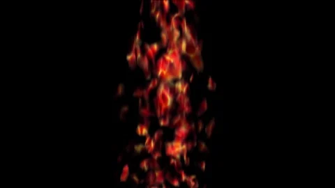 Fire animated on black background. Stock Footage 293485681