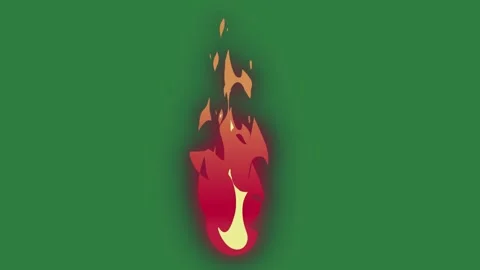 Fire Animated With Flame Transparent Background Animation Stockbeeldmateriaal 338015924