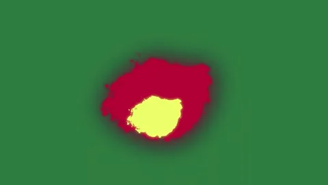 Fire Animated On Green Screen Chroma Key Background Stock Footage 338011757